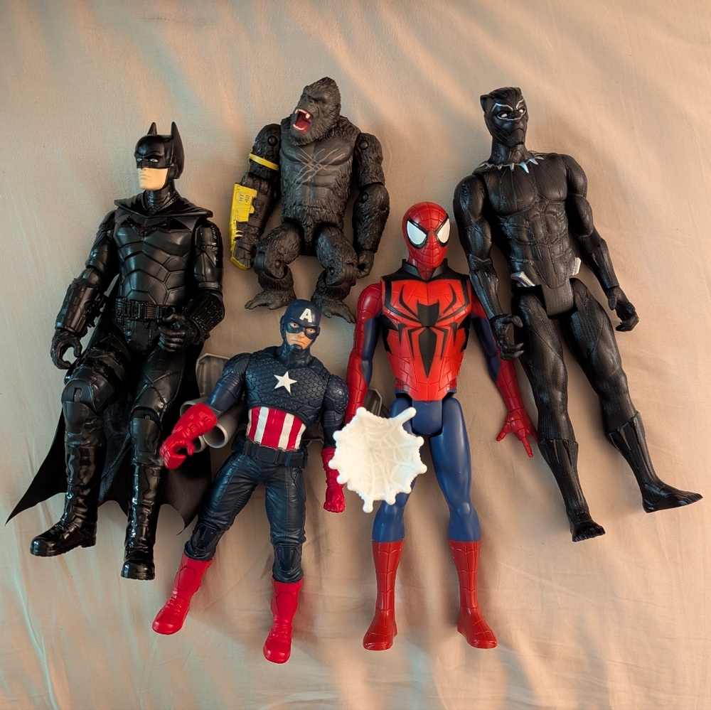 Superhero Action Figures Lot - Marvel DC & King Kong